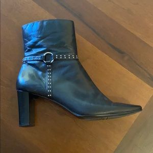 Black Ankle Boots with Studs